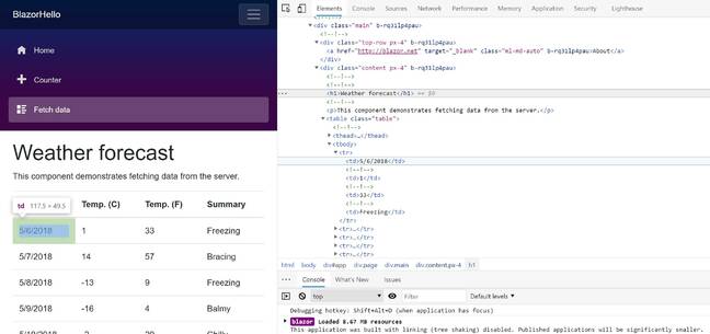   Une application Blazor a le code dans un assembly .NET standard, mais l'interface utilisateur est HTML et CSS standard.