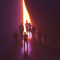 people leaving building after power failure