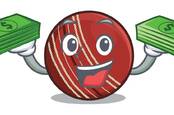 Cricket ball and money