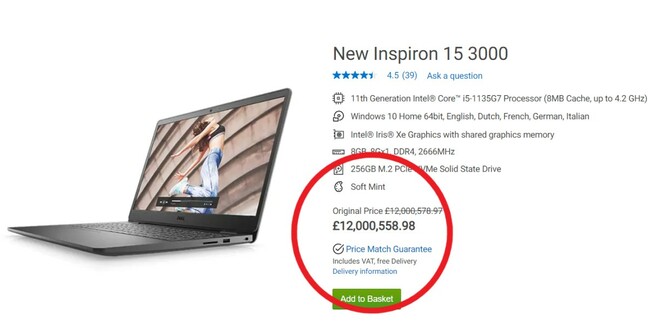 Dell UK £12m laptop screenshot