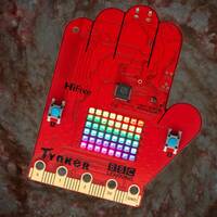 HiFive Inventor board against a galaxy