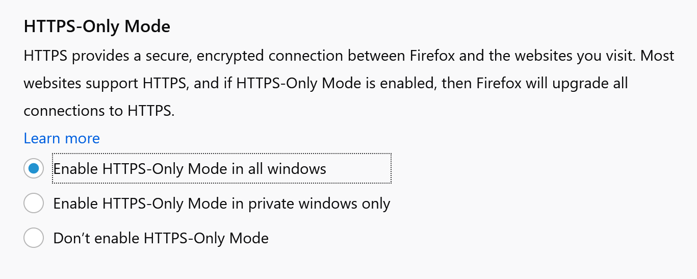 why does firefox say insecure connection