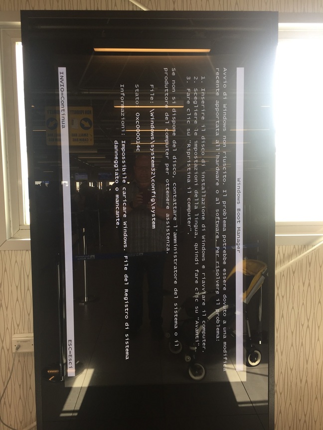 Departure screen, Rome