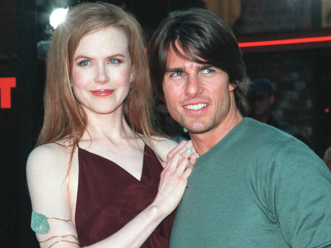 tom cruise and nicole kidman at premier of kubrick's eyes wide shut