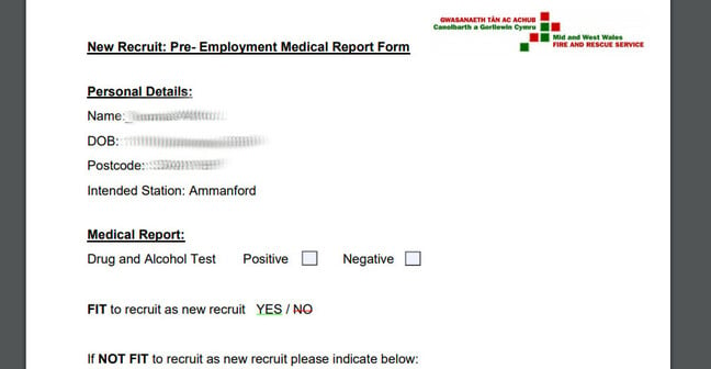 At least one fire brigade stored prospective recruits' pre-joining fitness test results in the blob. Again, this confidential medical data was there for anyone to see