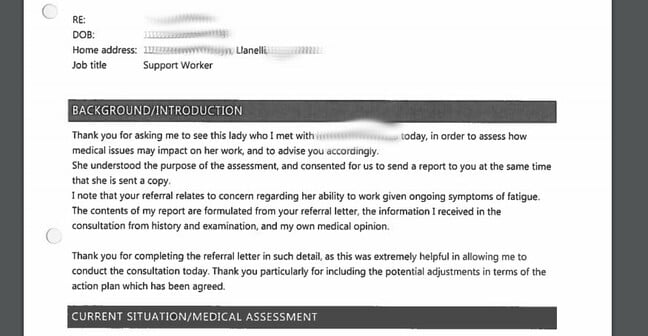 Occupational health assessments completed by doctors were also in the blob with no security controls preventing people from reading them