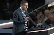 Peter Thiel at the Republican National Convention at the Quicken Loans Arena back in 2016