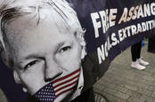 julian assange protesters