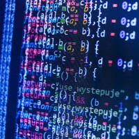 Distorted screenshot of source code