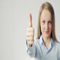 Someone giving the thumbs up sign