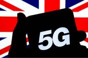 Illustration of a 5G phone in front of the UK flag