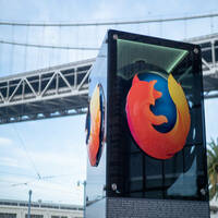 Firefox sign outside the Mozilla offices in San Francisco