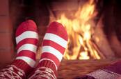 Socks in front of the fire