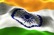 India flag in digital view