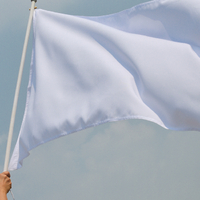 Hand up holding white flag