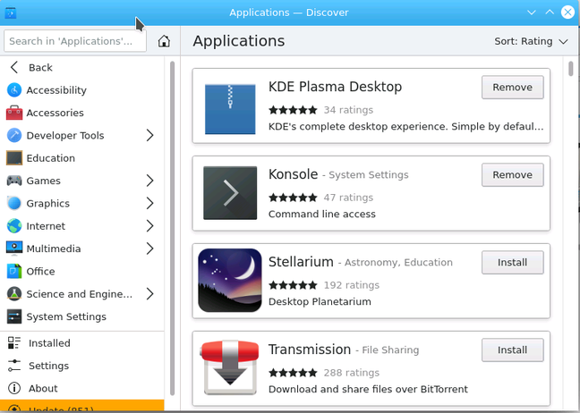 The Discover software manager will need adapting before it will work with Kenoite