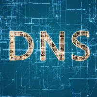 Just the letters D N S over some vague circuitry in the background