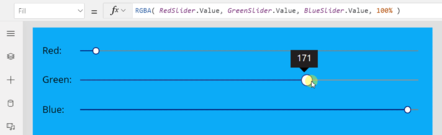 The background fill is linked to the slider by a Power Fx formula, there is no event handler
