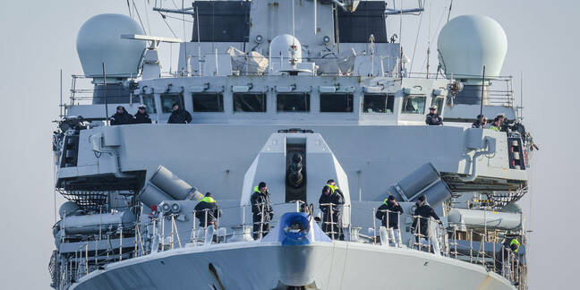 Crew aboard the H MS WESTMINSTER Type 23 frigate in 2018