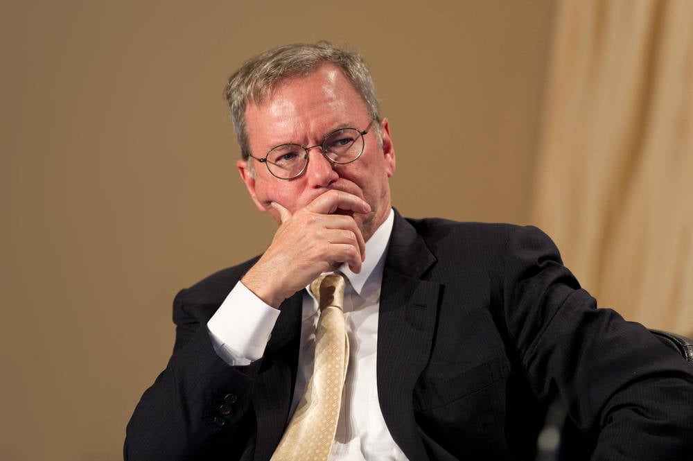 Google's former chief Eric Schmidt thinks we shouldn't let AI's ballooning power consumption worry us, because putting AI to work on climate change is