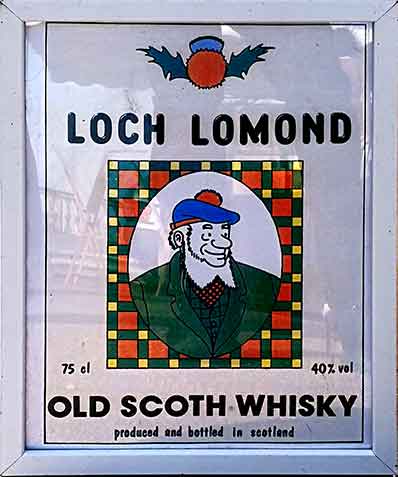 Loch Lomond Whisky poster with spelling mistake