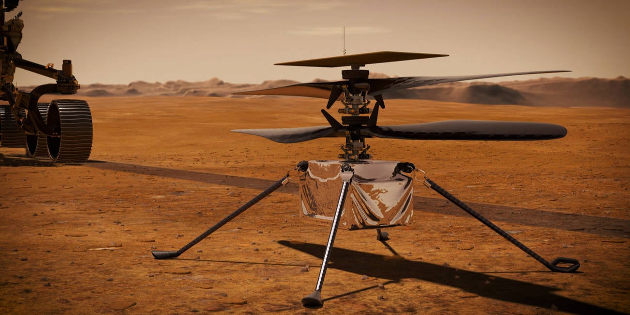 Mars Helicopter Ingenuity will fly no more, but is still standing upright