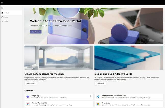 The new (or revamped) Developer Portal for Teams applications