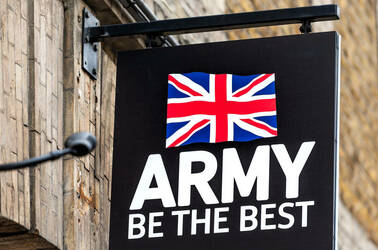 army sign in london