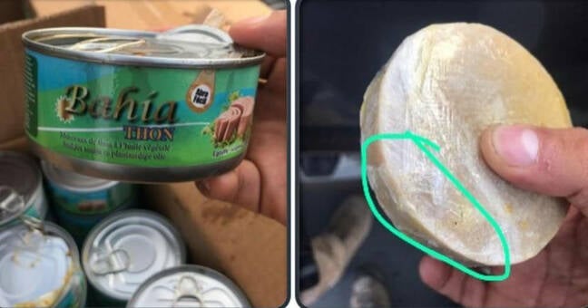 A can of tuna containing cocaine