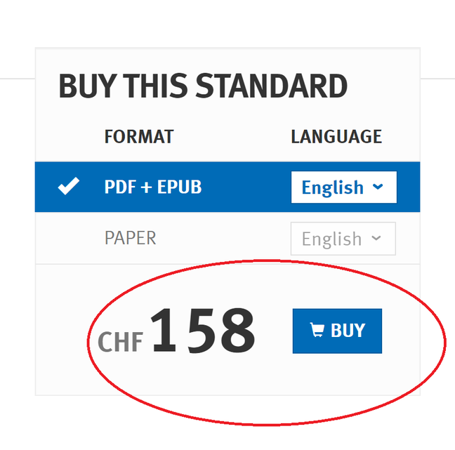 Buy this standard: displeasing to its open source authors Buy this standard: displeasing to its open source authors