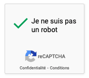 Screenshot of CAPTCHA tick-only dialog in French