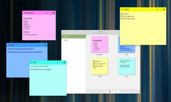 Sticky notes: new application in Mint 20.2
