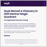 Snyk Named A Visionary In 2021 Gartner Magic Quadrant