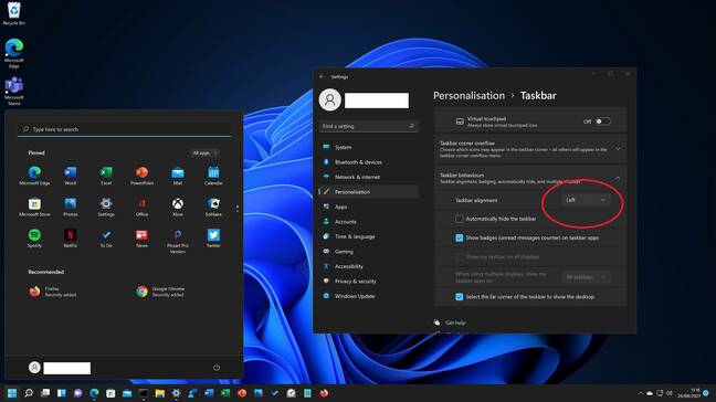 Left aligning the Taskbar makes it look more familiar