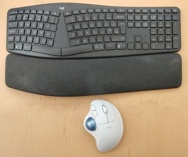 Tastatură și trackball Logitech Ergo