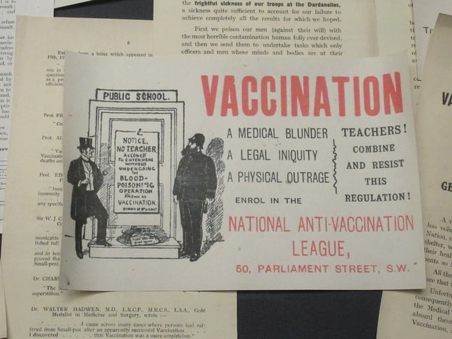 Early 20th century anti-vaccine publicity at History of Science Museum, Oxford Pic (c) SA Mathieson