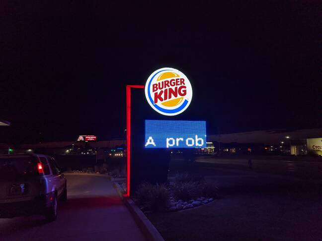 Burger King sign BSOD