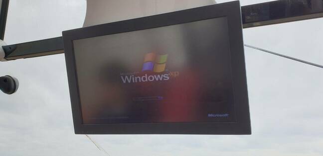 Windows XP in a cable car