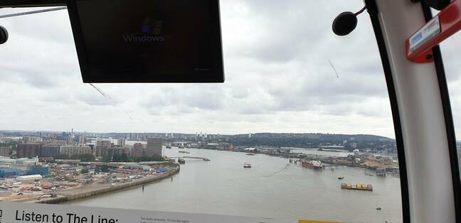 Windows XP in a cable car