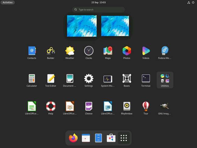 Launching software in GNOME 41