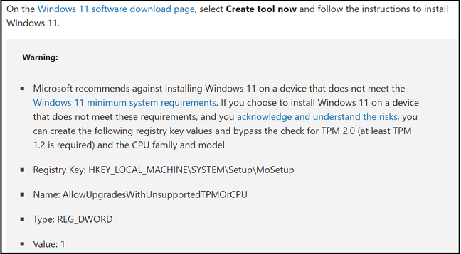 Cómo omitir los requisitos de Windows 11 para PC Registro de documentos de Microsoft