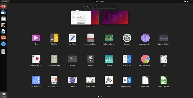 ubuntu 21.10 app launcher