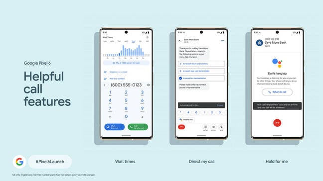 Google Pixel 6 call features