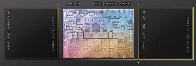 Apple's illustration of an M1 Pro die