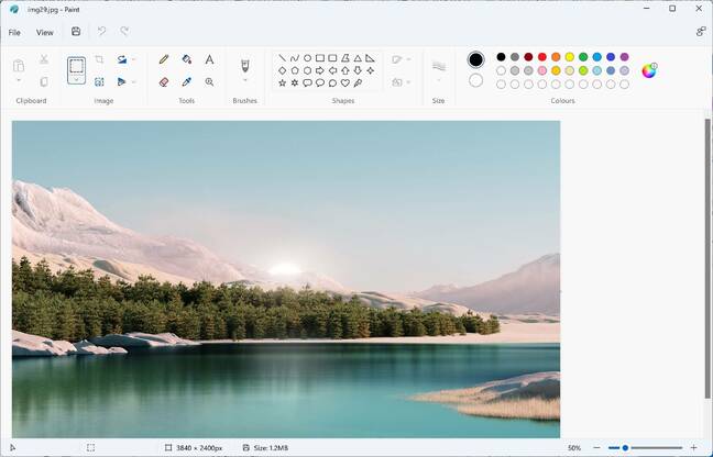 Windows 11 Paint with its new UI