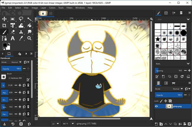 GIMP 2.99.8 in action on Windows 11