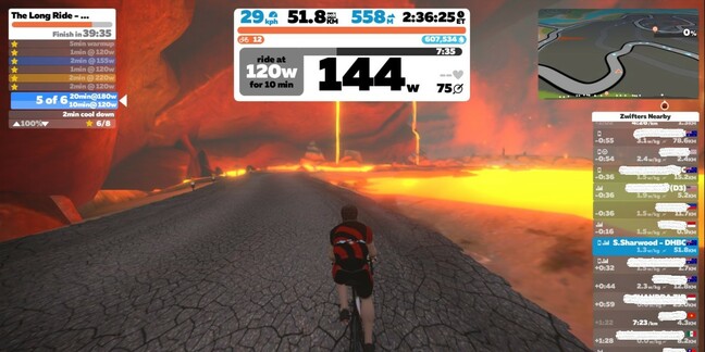 Zwift volcano