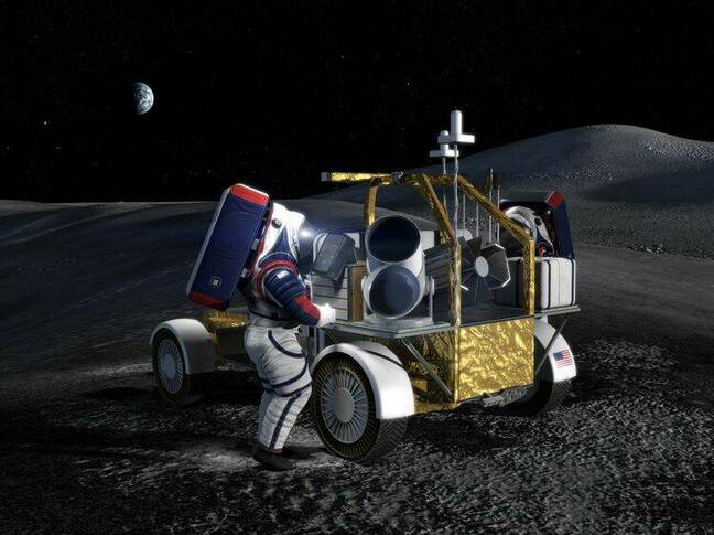 Mock-up of Northrop Grumman lunar vehicle