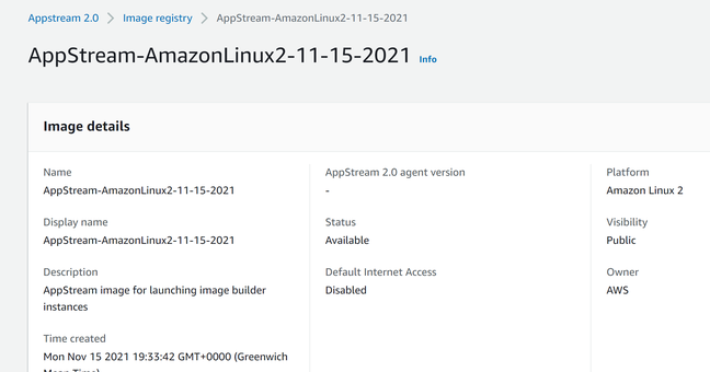 Linux images have appeared in the AppStream 2.0 image registry