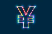 Neon Yen or Yuan symbol